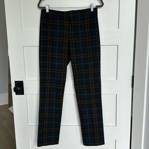 Elliott Lauren Square One Printed Plaid Pull on Ponte Pant.